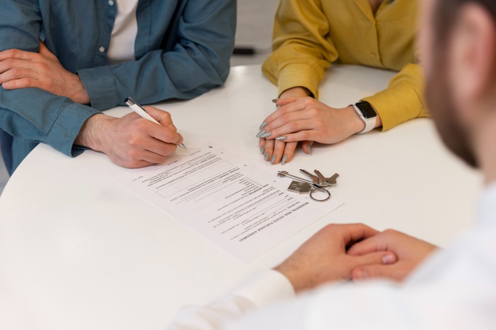 deux personnes qui signent un contrat